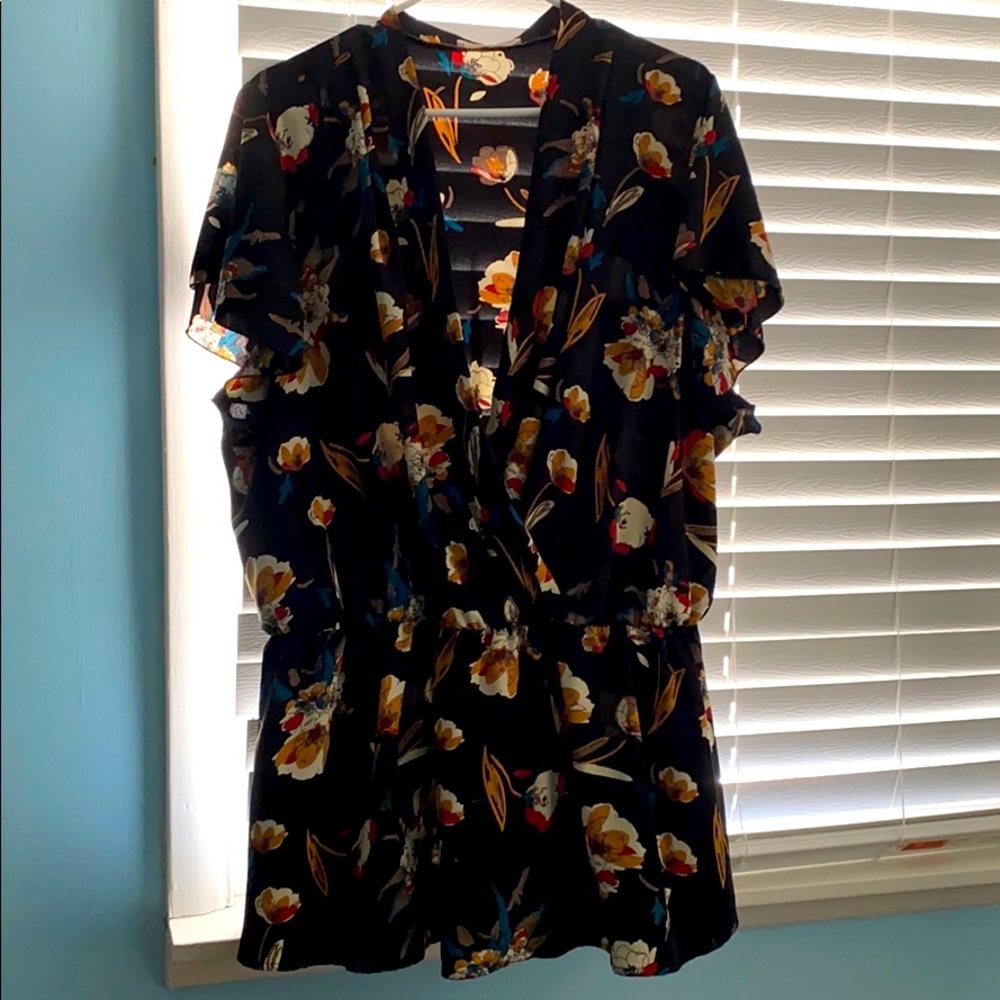 ModCloth Peplum-Wrap Blouse with Flutter Sleeves